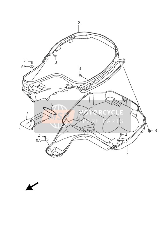 Suzuki UH125 BURGMAN 2008 Caja de casco para un 2008 Suzuki UH125 BURGMAN